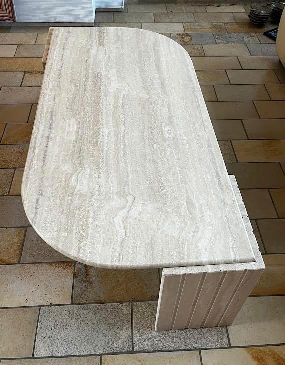 Table de salon en travertin – design élégant et intemporel, Maison & Meubles, Tables | Tables de salon, Comme neuf, Moins de 50 cm