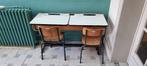 Vintage lessenaar + stoeltjes, Ophalen, Gebruikt, Bureau
