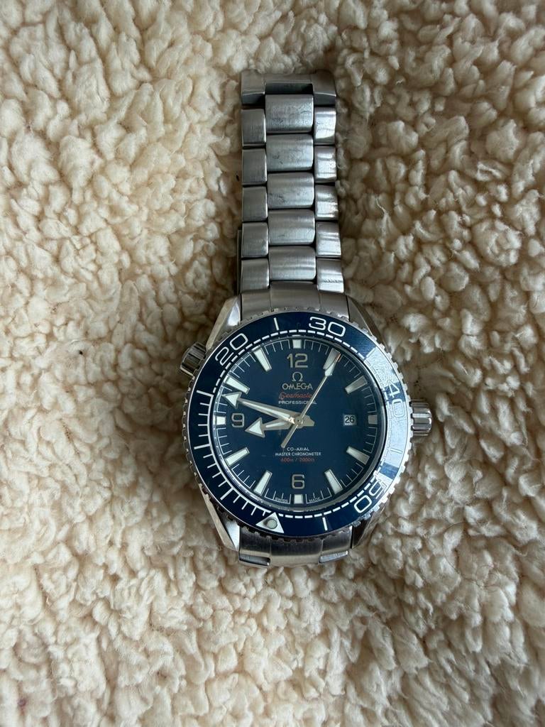 Omega Seamaster Planet Ocean 600M – Blue Dial – Automatic, Staal, Gebruikt, Staal, Polshorloge