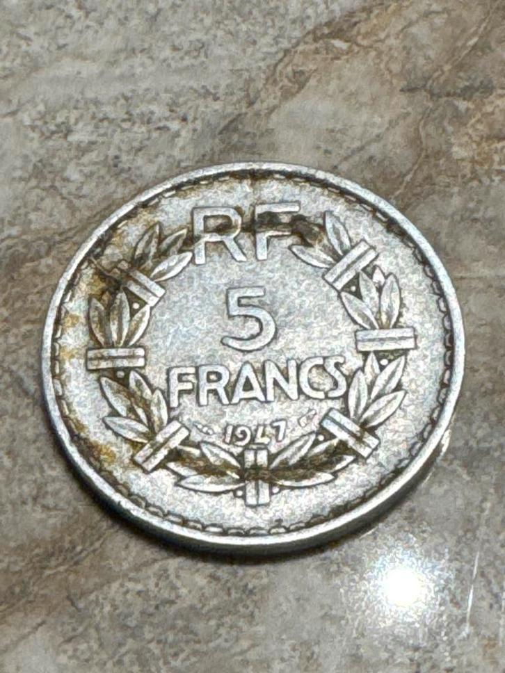 Pièce ancienne – 5 Francs République Française 1947, Timbres & Monnaies, Monnaies | Asie, Enlèvement ou Envoi