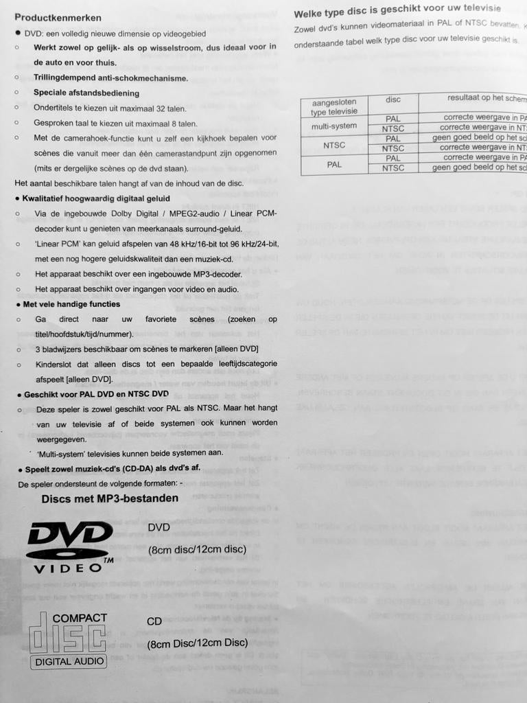 LENCO DVD,CD,MP3 speler 230V/12V met afstandsbediening, Gebruikt, Draagbaar, Ophalen of Verzenden, Overige merken