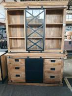 Buffetkast mangohout (outlet), Neuf, 25 à 50 cm, Avec tablette(s), 150 à 200 cm