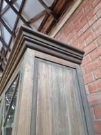 Eiken buffetkast/vitrinekast art:72/26, Huis en Inrichting, Kasten | Buffetkasten, Ophalen, Met deur(en), 25 tot 50 cm, Flamant