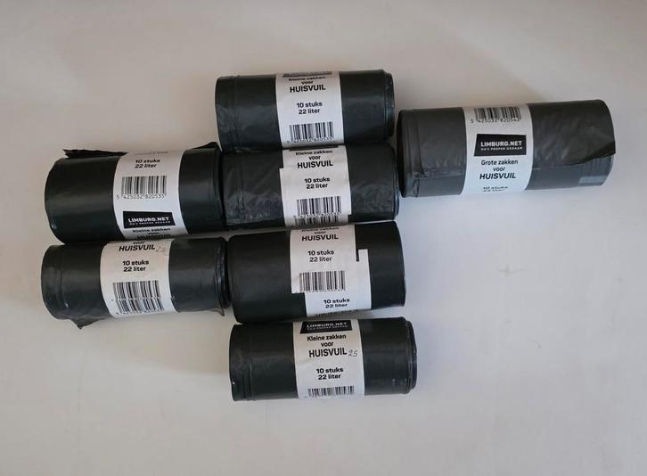 Grote en kleine rollen huisvuilzakken Limburgnet, Maison & Meubles, Cuisine | Ustensiles de cuisine, Neuf, Enlèvement