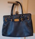 Leren handtas, merk Michael Kors, marineblauw, Handtassen en Accessoires, Tassen | Damestassen, Ophalen of Verzenden, Gebruikt