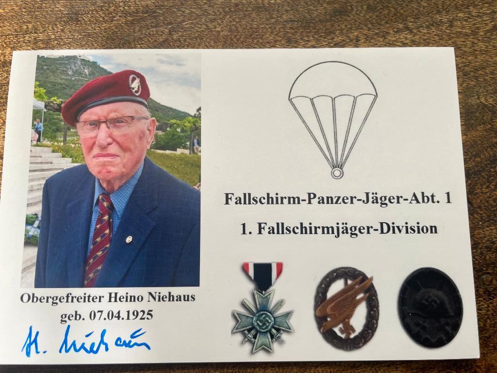 Gesigneerde foto Duitse veteraan, Verzamelen, Ophalen of Verzenden, Luchtmacht, Foto of Poster