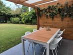 Tuintafel uitrekbaar incl 6 kuipstoelen, Tuin en Terras, Ophalen, Aluminium