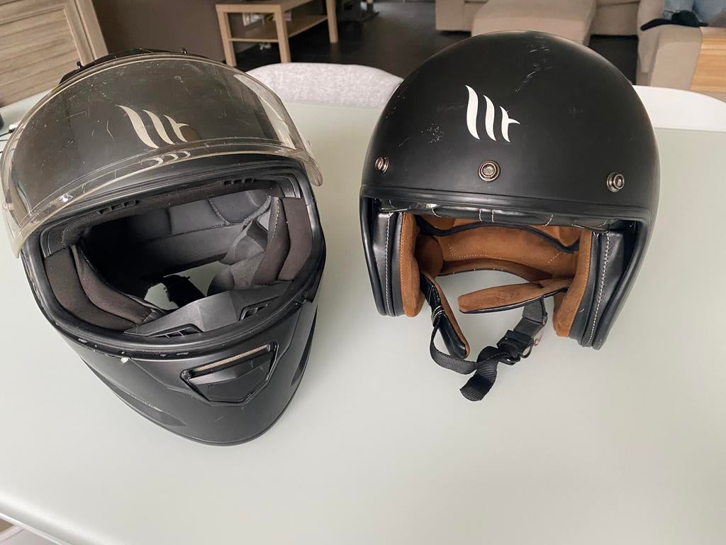 Brommer helmen enkel of samen kopen, Ophalen, Zo goed als nieuw