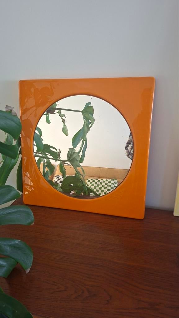 Vintage spiegel jaren 70, Antiek en Kunst, Ophalen