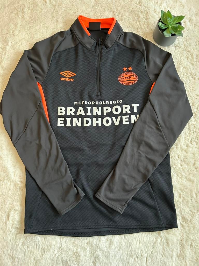 PSV Eindhoven Umbro Training Top - Zwart/Oranje - Maat S, Ophalen of Verzenden, Zo goed als nieuw, Maat 46 (S) of kleiner, Zwart