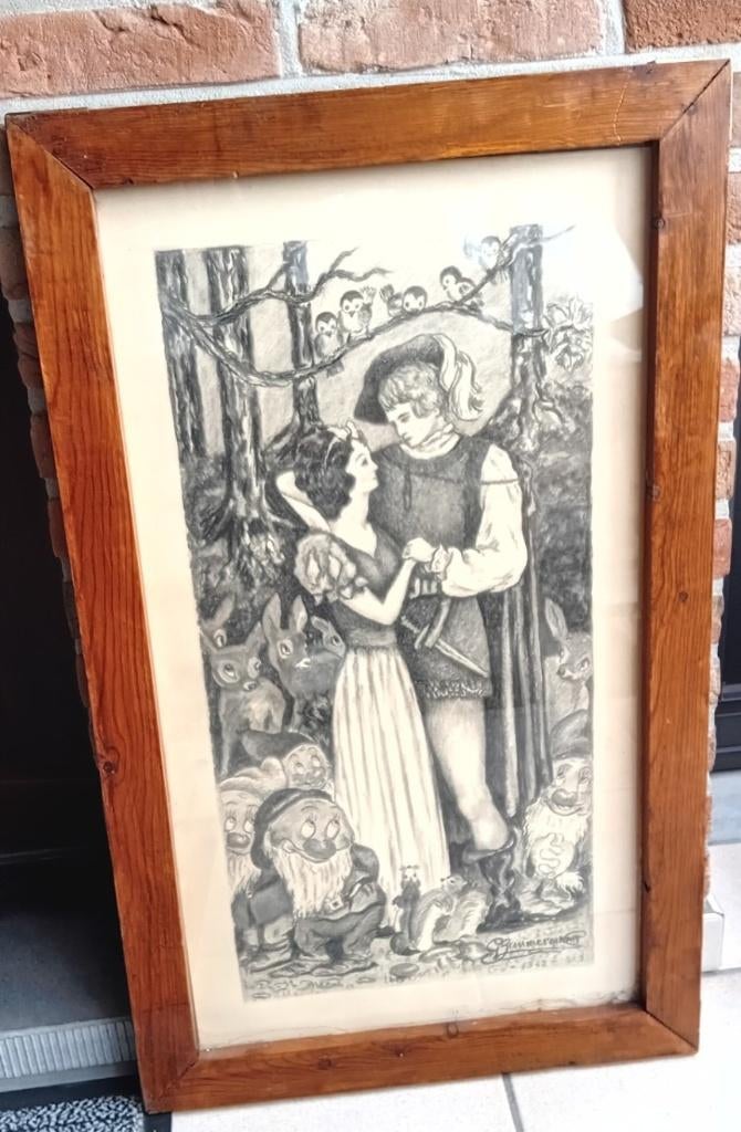 Disney potloodtekening 1942, Ophalen