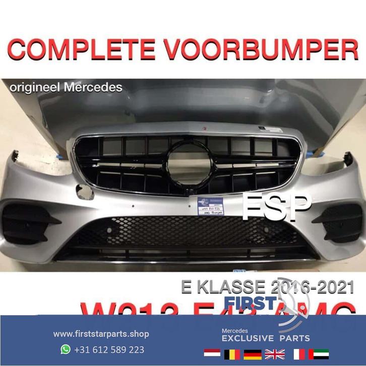 W213 AMG E43 E53 VOORBUMPER Mercedes E Klasse 2016-2021 ZILV, Auto-onderdelen, Carrosserie, Bumper, Mercedes-Benz, Voor, Gebruikt