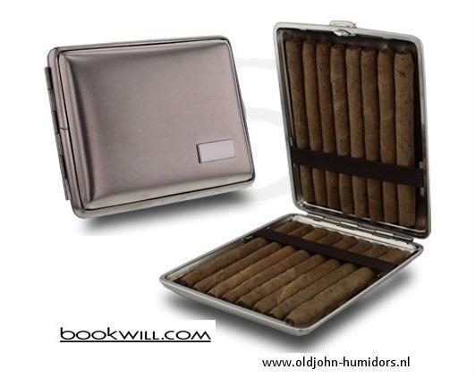 BOOKWILL SIGARENKOKER -VAN NIKKEL VOOR 16 X CIGARILLO  sk207, Verzamelen, Rookartikelen, Aanstekers en Luciferdoosjes, Nieuw, Tabaksdoos of Verpakking