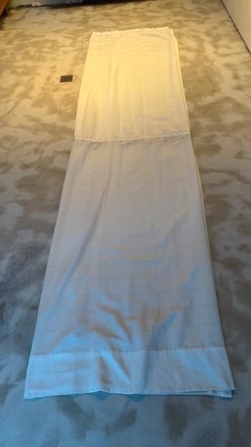 Mooie Gordijnstof, Huis en Inrichting, Stoffering | Gordijnen en Lamellen, Gebruikt, 200 cm of meer, 200 cm of meer, Crème, Ophalen