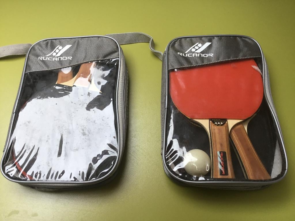 Ping Pong met bedjes 2 x + 1 balletje 25,-, Sports & Fitness, Ping-pong, Enlèvement, Neuf