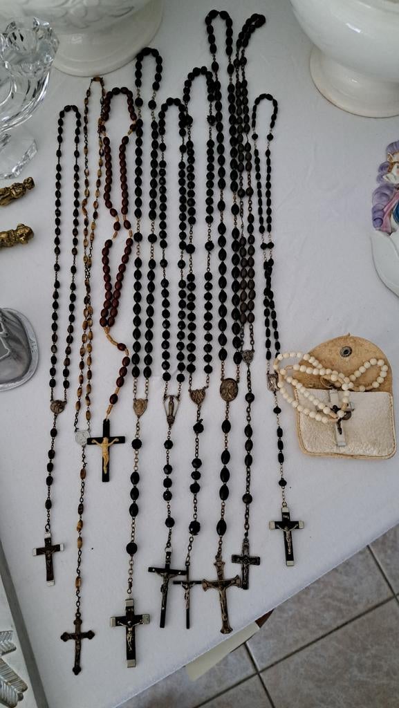 lot oude paternosters, Ophalen of Verzenden, Gebruikt, Overige typen, Christendom | Katholiek