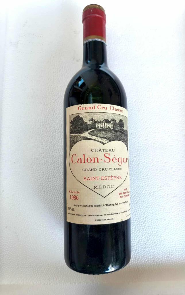 Château Calon-Ségur 1986 Saint Estèphe, Collections, Vins, Comme neuf, Vin rouge, France, Pleine, Enlèvement ou Envoi