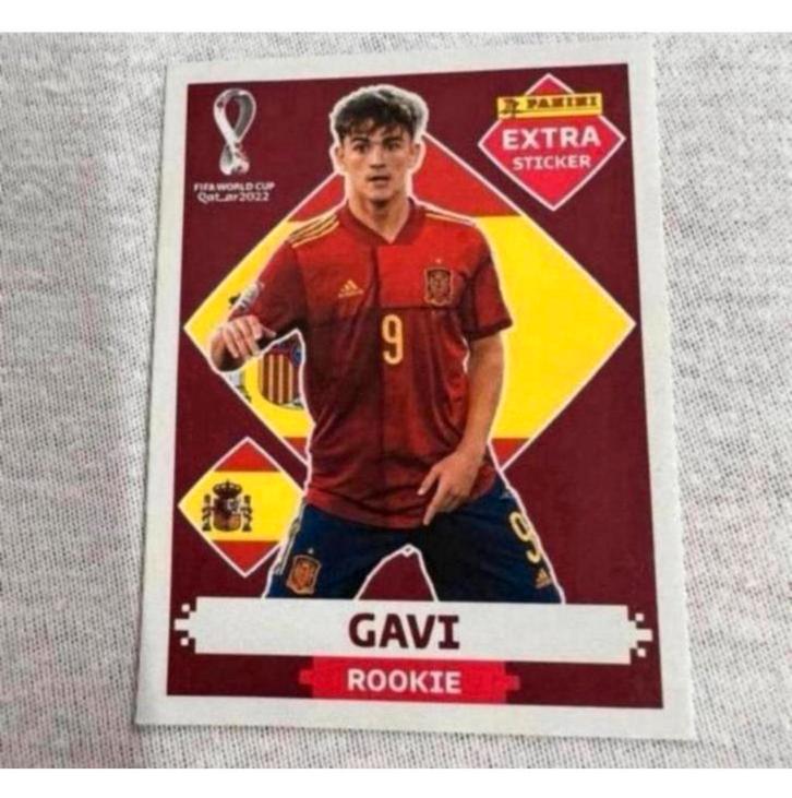 Panini Gavi Rookie extra sticker Qatar 2022 A17 spain spanje, Verzamelen, Sportartikelen en Voetbal, Nieuw, Poster, Plaatje of Sticker