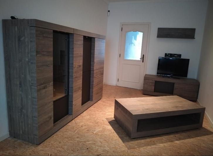 Bologna eetkamer set - millenium eik & mat zwart - robuust, Huis en Inrichting, Complete eetkamers, Gebruikt, Ophalen