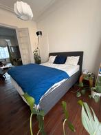 LIT DOUBLE 180 x 200 IDANAS IKEA AVEC TIROIRS + MATELAS, Maison & Meubles, Gris, Comme neuf, Enlèvement, 180 cm