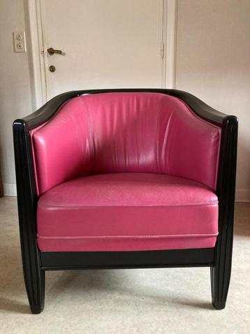 Lederen clubzetel / kuipzetel / fauteuil beschikbaar voor biedingen