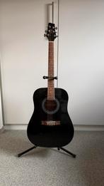 Stagg gitaar SW-205 zwart + accessoires, Ophalen, Gebruikt, Met koffer