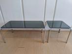 Chrome livingset, Huis en Inrichting, Tafels | Salontafels, Ophalen, Glas