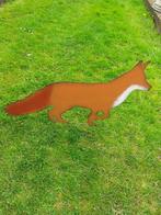 PRACHTIGE VOS IN GEPATINEERD METAAL, Ophalen, Nieuw