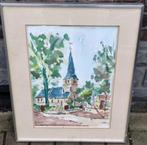 aquarelle itterbeck signe jules mineur, Antiek en Kunst, Ophalen of Verzenden