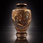 Oude Japanse Satsuma-vaas — gesigneerd NAAR Kinkōzan Zō (Kin, Antiek en Kunst, Antiek | Vazen, Ophalen of Verzenden