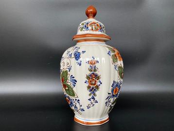 Vase polychrome avec couvercle, parfait état, Moins de 50 cm, Enlèvement ou Envoi, Autres couleurs, Poterie ou Porcelaine