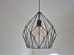 Zwarte metalen hanglamp als nieuw, Huis en Inrichting, Lampen | Hanglampen, Ophalen of Verzenden