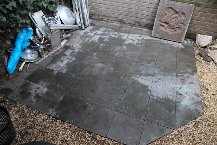 Natuursteen 30x30, Tuin en Terras, Tegels en Klinkers, Zo goed als nieuw, Terrastegels, Natuursteen, 10 m² of meer, Ophalen
