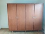 Vintage dubbele houten kleerkast, Ophalen, Met plank(en), Gebruikt, Vintage