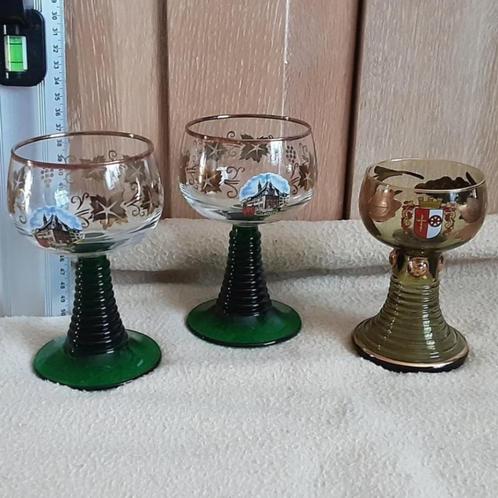 Zeer mooie riesling wijnglazen 3€/st, 5€ alledrie, Verzamelen, Glas en Drinkglazen, Zo goed als nieuw, Ophalen of Verzenden
