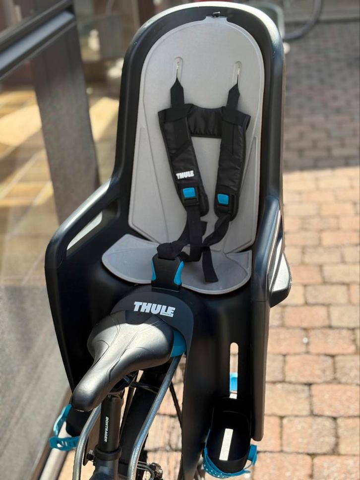 Thule RideAlong fietsstoel, Fietsen en Brommers, Fietsaccessoires | Fietsstoeltjes, Gebruikt, Achterzitje, Voetsteuntjes, Ophalen