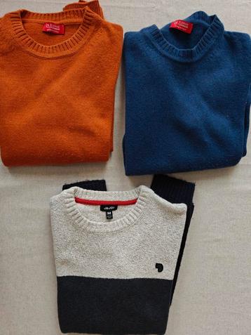 3 pulls: Elemme, bleu & orange Made in Italy & J & Joy beschikbaar voor biedingen