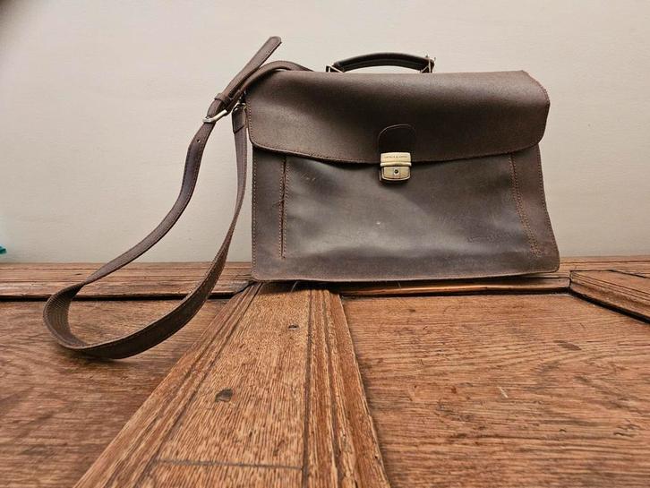 Lederen Aktetas Heren/Unisex - Arthur & Aston - Vintage Look, Bijoux, Sacs & Beauté, Sacs | Sacs à bandoulière, Comme neuf, Autres marques