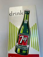 SEVEN-UP 7up oud reclamebord, Verzamelen, Ophalen of Verzenden, Gebruikt, Reclamebord