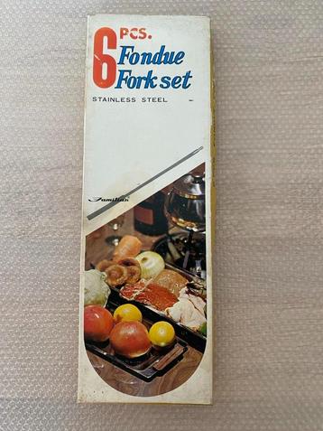 Fonduevorkset / Fork set beschikbaar voor biedingen