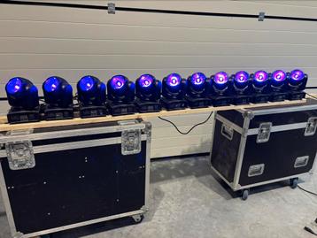12x Moving-Head Beam DOT 60 Watt Osram COB RGBW beschikbaar voor biedingen