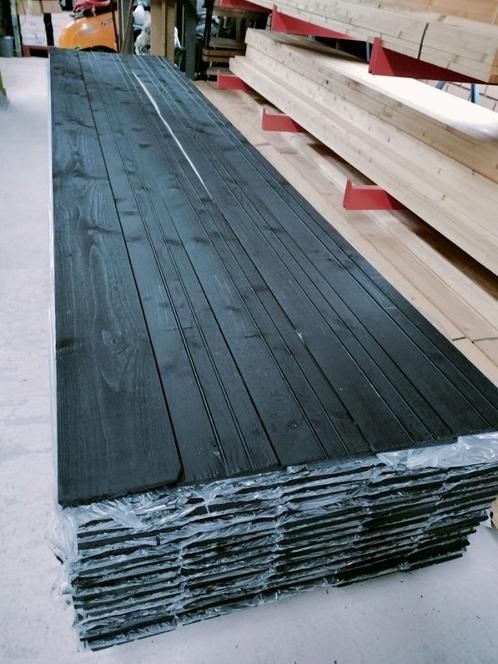 Zweeds Rabat 2x zwart gespoten, Tuin en Terras, Palen, Balken en Planken, Nieuw, Planken, 250 cm of meer, Ophalen