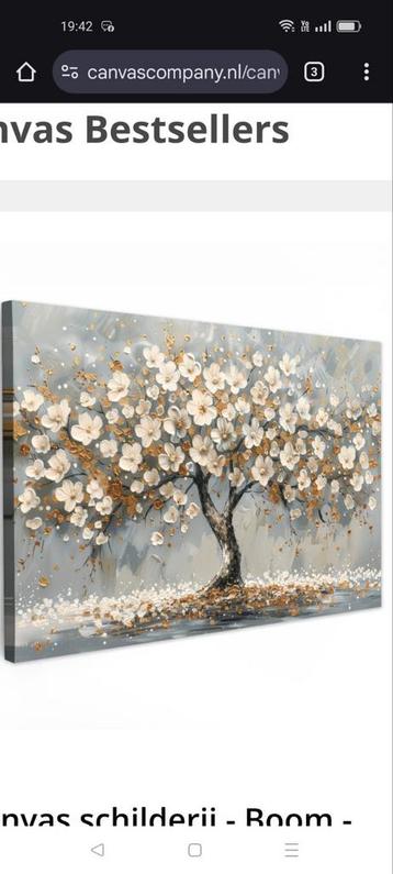 Schilderij boom met kader beschikbaar voor biedingen