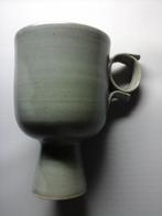 Keramische celadon beker van Rodney Lawrence 80s 12.50cm, Ophalen of Verzenden
