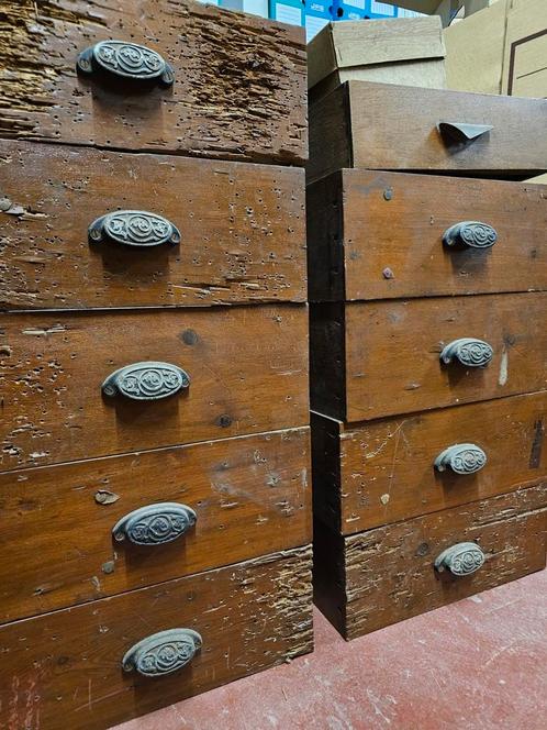 10 laden vol antiek Art-Deco ladetrekkers, Huis en Inrichting, Kasten | Ladekasten, Nieuw, Glas, Ophalen