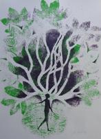 ANDRE GOEZU / DE ZWARTE PANTER / KLEURZEEFDRUK / 63x44cm SIG, Antiek en Kunst, Ophalen of Verzenden