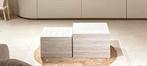 Salontafel beige travertin LOOK, Ophalen, Zo goed als nieuw