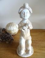 Aziatische dame, mooi vintage beeld in aardewerk. H. 26 cm, Ophalen of Verzenden, Gebruikt, Mens