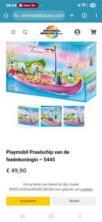 Prinsessenkasteel+ elfenboot en toebehoren playmobile, Enlèvement ou Envoi, Comme neuf, Ensemble complet