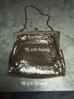 Zilver mesh vintage handtas, Handtassen en Accessoires, Tassen | Damestassen, Ophalen of Verzenden, Handtas